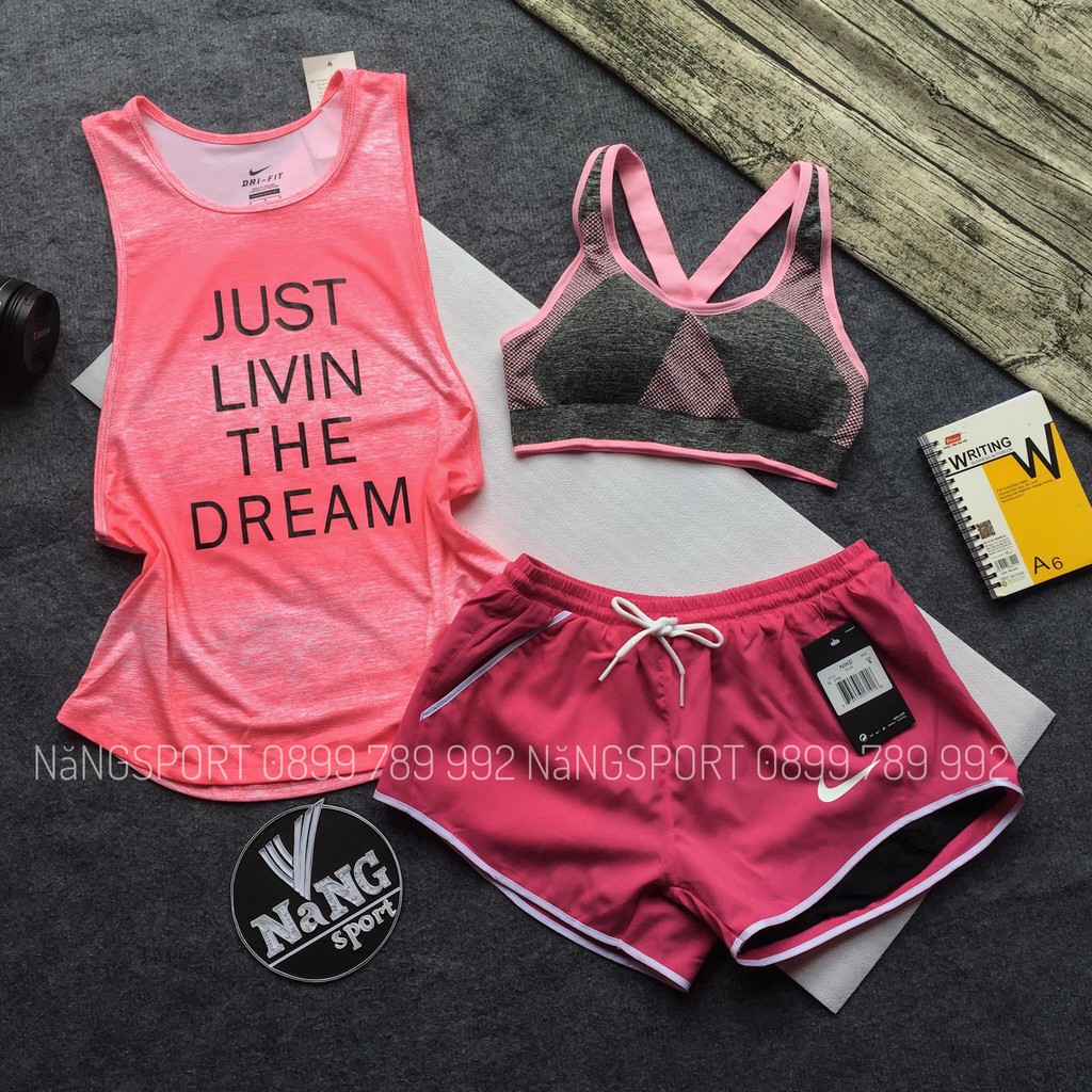 GIẢM Set tập 3 cái Takk+Bra+Short