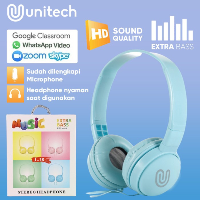 Tai Nghe Chụp Tai Unitech J18 Có Micro A7J0 | BigBuy360 - bigbuy360.vn