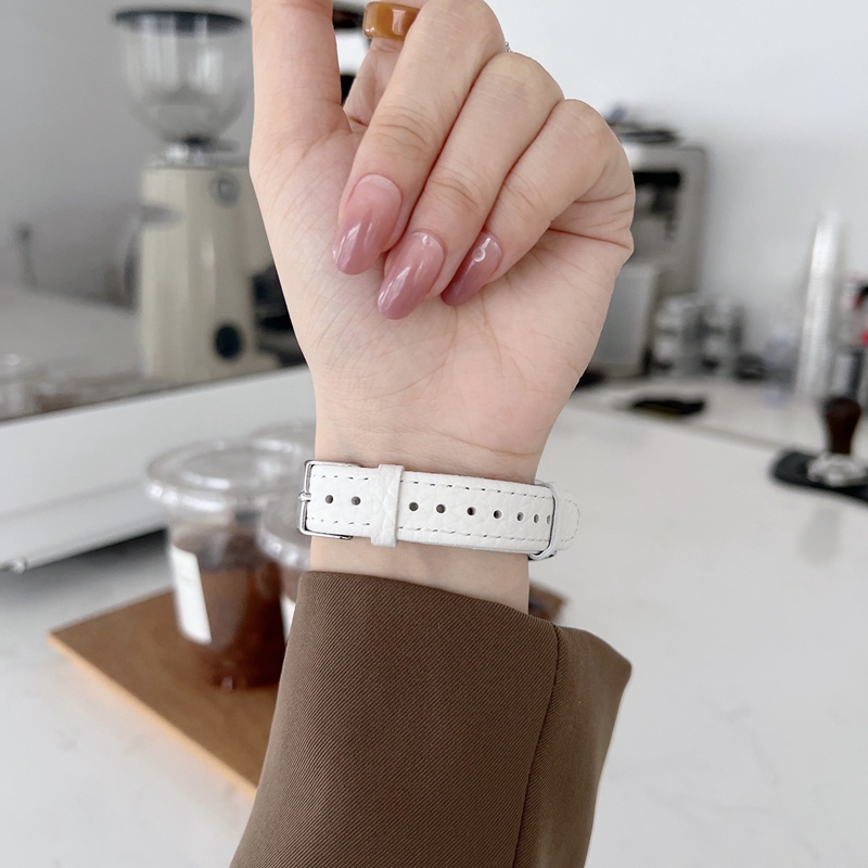 Dây Đeo Da Thay Thế Cho Đồng Hồ Thông Minh Huawei Band 8 7 6 / Honor Band 6