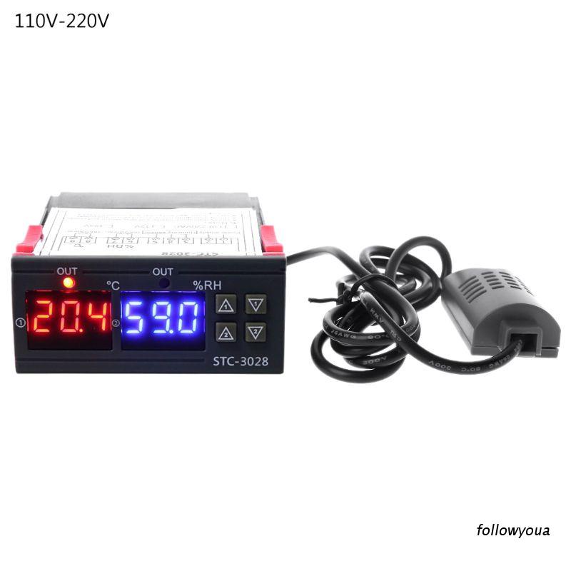 Bộ điều khiển nhiệt độ và độ ẩm kỹ thuật số AC 110V 220V 10A chuyên dụng