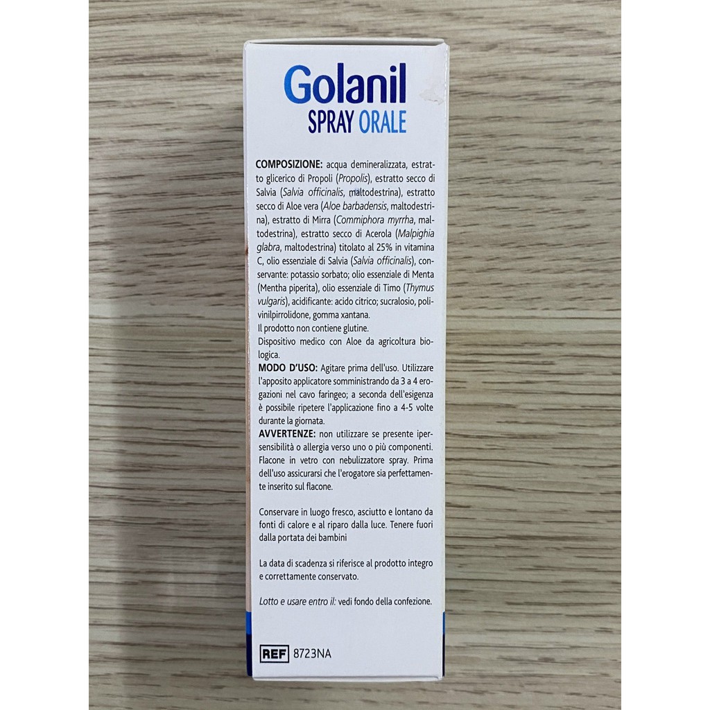 Xịt Họng Người Lớn Golanil Spray Orale.Giúp Giảm Ho,Đau Rát,Viêm Họng Cấp Mãn Tính