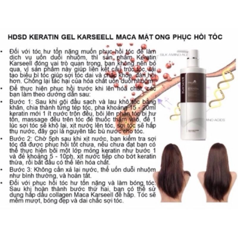 Hấp phục hồi Keratin karseell maca oil 500ml