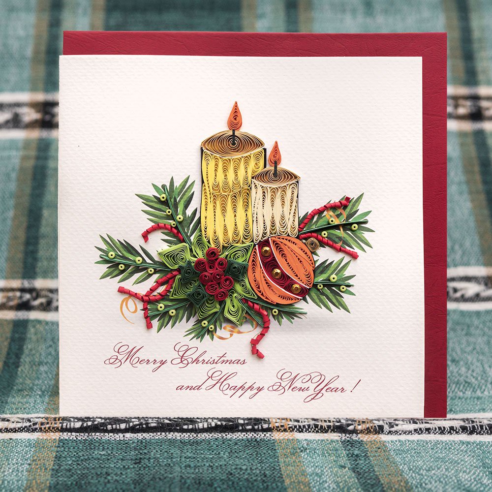 Thiệp Giấy Xoắn Giáng Sinh Handmade/ Xmas33