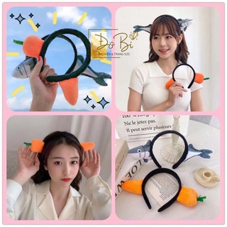 Bờm tóc cài rửa mặt hình cà rốt và chú cá ĐôBi