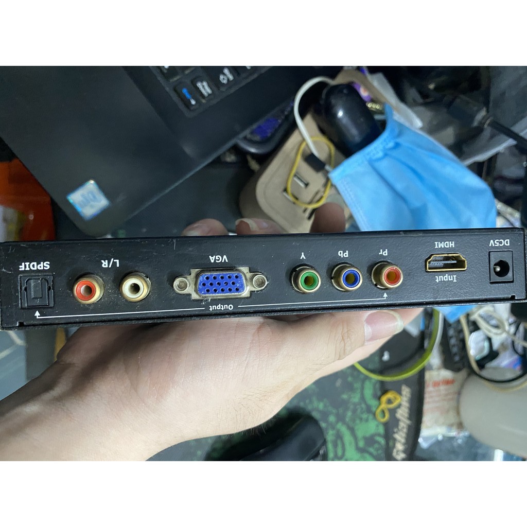 🌟QUA SỬ DỤNG🌟 BỘ chuyển đổi HDMI sang VGA,,Component , AV Có Audio - Hàng chất lượng -  HDMI TO VGA , YPBPR