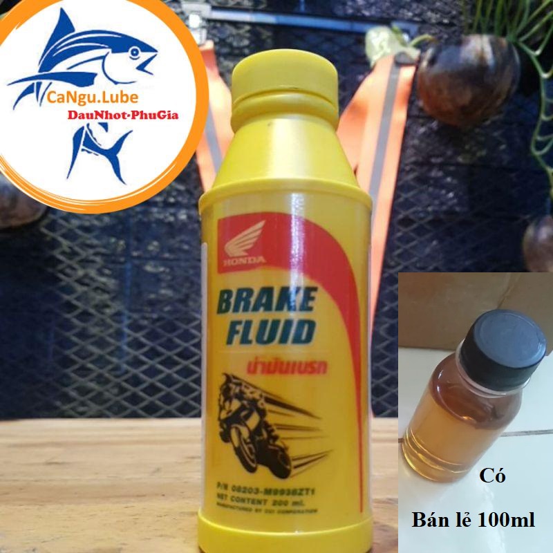 Dầu thắng Honda chai 200ml, Dầu phanh Honda 200ml