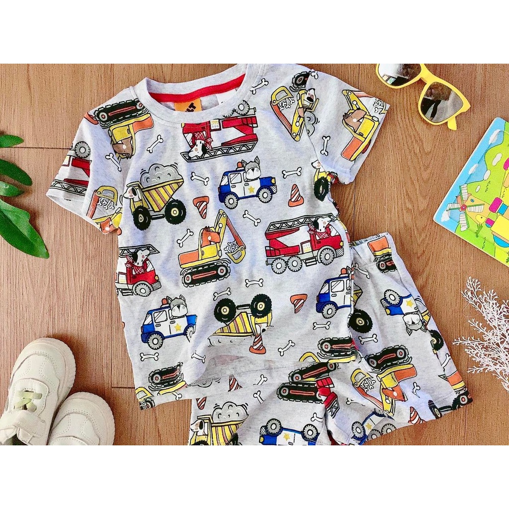 B214 - Bộ oto cần cẩu máy xúc cho bé