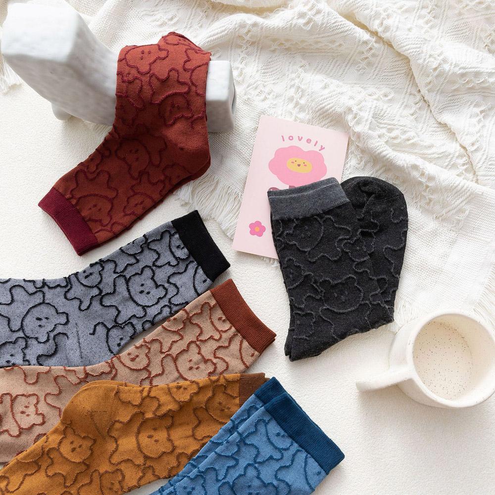 AROMA Vớ Cotton Nữ Họa Tiết Hoạt Hình Dễ Thương