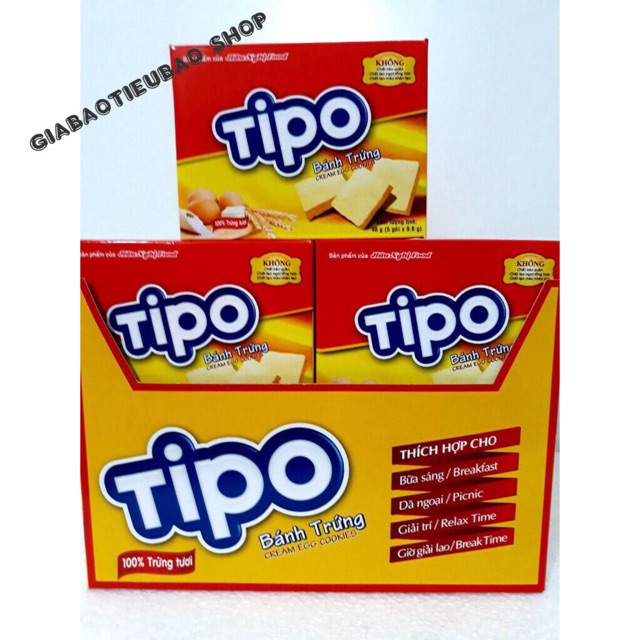 Thùng 48 Hộp Bánh Trứng Tipo Hữu Nghị 39gr