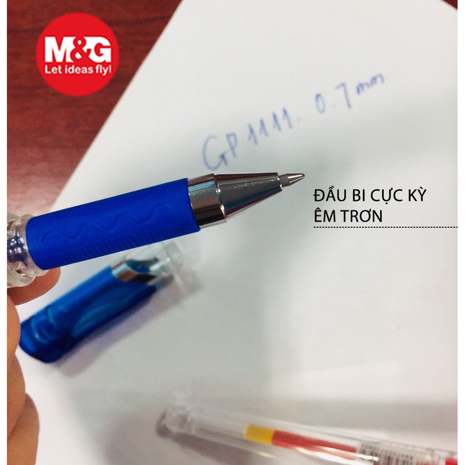 Bút gel nước M&G GP1111 ngòi 0.7mm / Bút 1111 có ruột 6128 thay thế