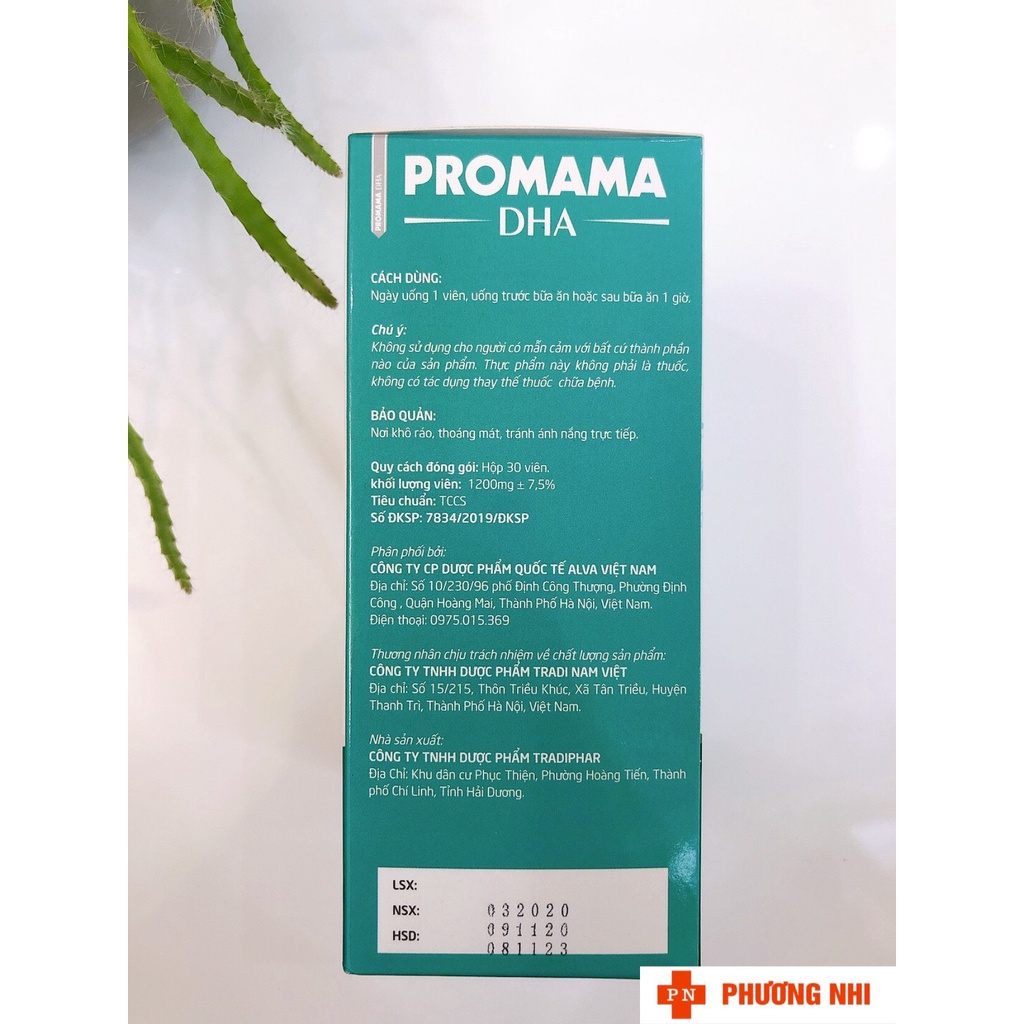 [CHÍNH HÃNG] PROMAMA  DHA - BỔ SUNG DHA, EPA, CÁC VITAMIN VÀ KHOÁNG CHẤT GIÚP BỒI BỔ CƠ THỂ, TĂNG CƯỜNG SỨC ĐỀ KHÁNG