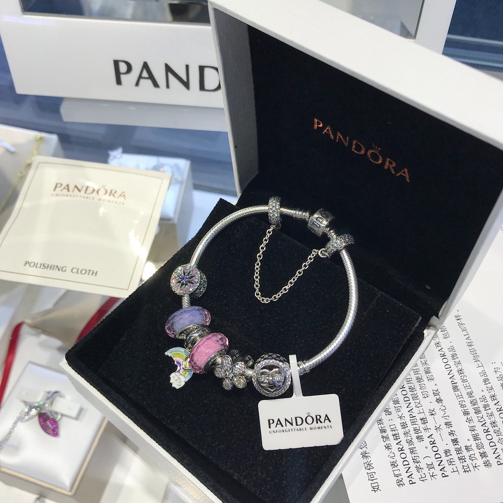 Vòng Tay Mạ Bạc 925 Mặt Hình Trái Tim Pandora Pandora Pandora kljl0563