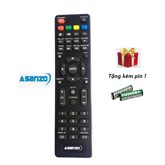 Điều Khiển TV ASANZO Smart Tivi  vào mạng, Tặng kèm pin !