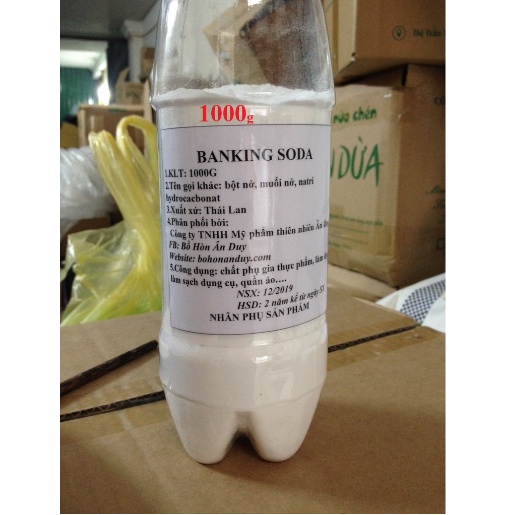 Baking soda Bột Baking soda NaHCO3 1kg Xuất xứ Ý Thái Lan.