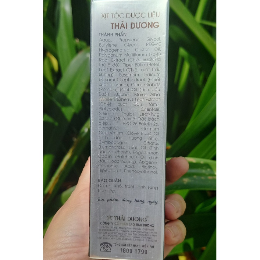 Xịt mọc tóc dược liệu Thái Dương chai 30ml. Giúp tóc mọc nhanh, ngừa gàu, bảo vệ da đầu phù hợp cả nam và nữ,