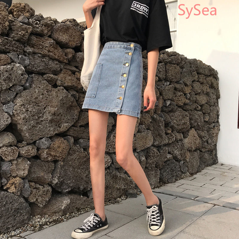 Chân Váy Jeans Dáng Chữ A Phong Cách Hàn Quốc Dành Cho Nữ | BigBuy360 - bigbuy360.vn