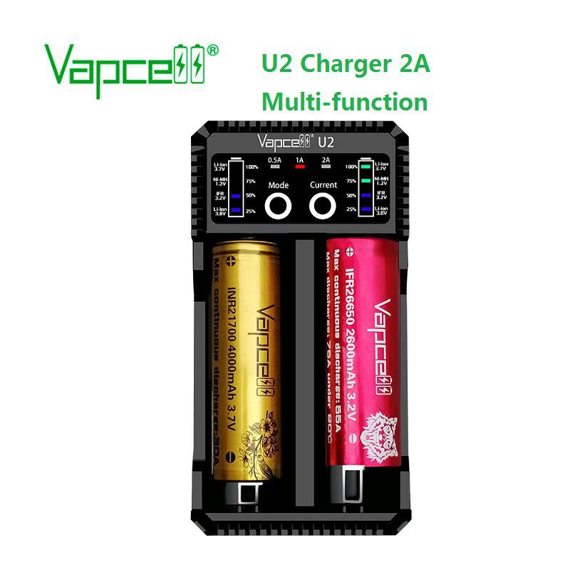 Sạc đôi thông minh Vapcell U2 sạc nhanh 2A