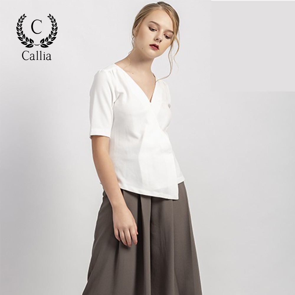 [Mã FAMALLT5 giảm 15% đơn 150k] Quần ống rộng cullotes nữ Callia Tutu xếp li (Xanh Rêu) | BigBuy360 - bigbuy360.vn