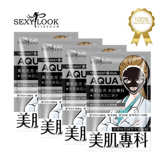 Mặt nạ đen sáng trắng da chuyên sâu Sexy Look Aqua Đài Loan (4 miếng/hộp)
