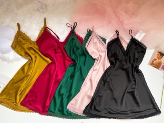 Sx 638 váy ngủ lụa satin - đầm ngủ cao cấp -Kellywang