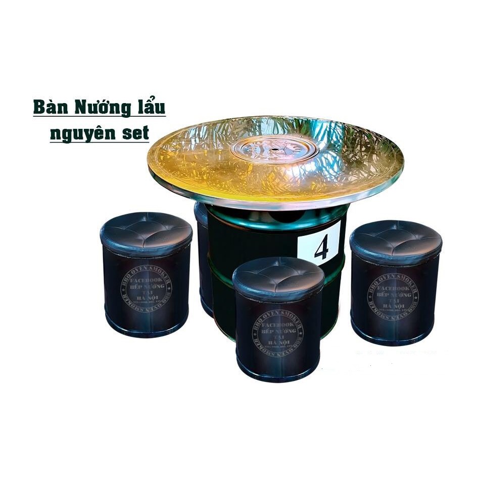 Bộ Bàn Ghế Chân Thùng Phuy Giá Tốt( miễn phí giao hàng nội thành Hà Nội) | BigBuy360 - bigbuy360.vn