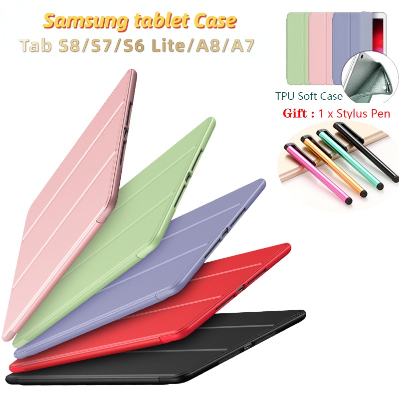 Ốp Máy Tính Bảng Silicon Từ Tính Cho Samsung Galaxy Tab S8 S7 11"S6 Lite (2022) A8 10.5 X200 Tab A7 10.4 t500/t505