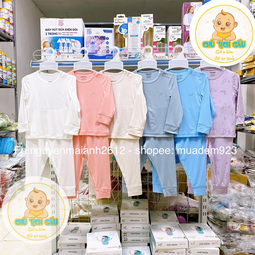 BỘ CÀI VAI VẢI SỢI TRE HÃNG NATURE WEAR SIZE NHỎ HƠN 17KG