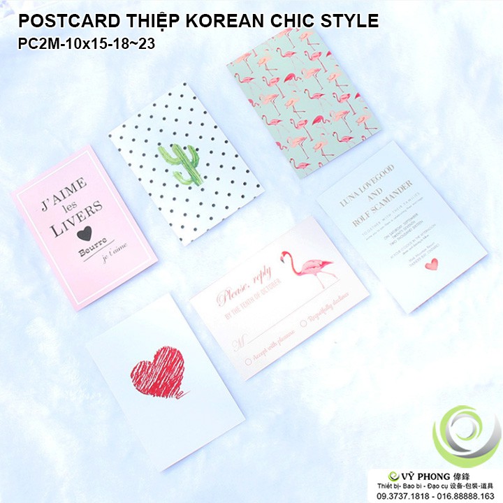 THIỆP CHỤP ẢNH POSTCARD 2 MẶT 10x15cm KOREAN STYLE PHỤ KIỆN CHỤP ẢNH SẢN PHẨM PC2M10x15-18~23