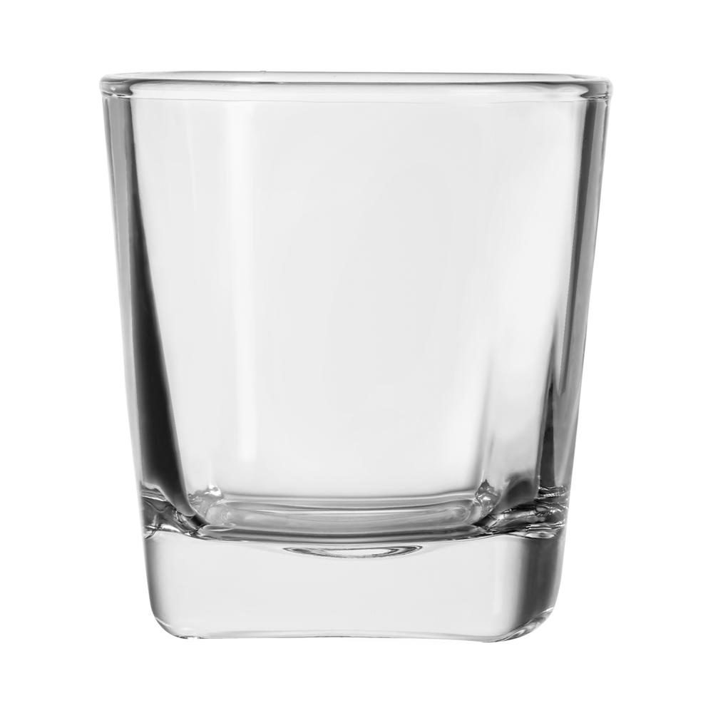 Bộ 6 cốc dáng vuông thấp thủy tinh LOTUS GLASS VTC234 trong suốt cao cấp, an toàn, dùng để uống nước, trà đá, cafe
