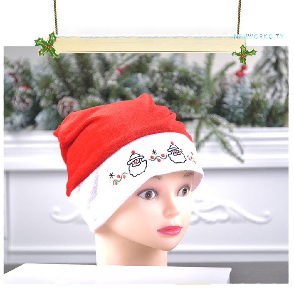 Mũ Ông Già Noel Bằng Nhung Lông Phong Cách Giáng Sinh