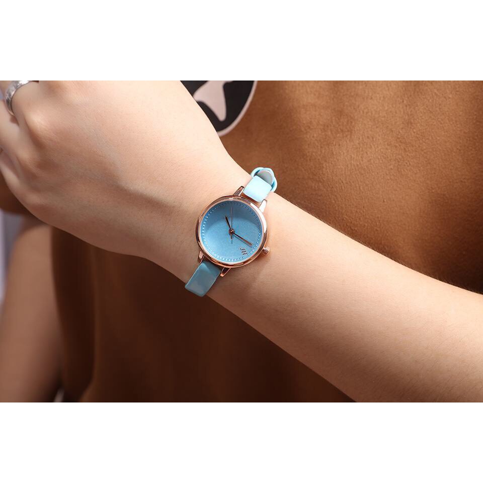 Đồng hồ thời trang nữ Jeams&amp; Hazel dây da MS03 mặt mạ tĩnh điện mẫu siêu hot SC06885