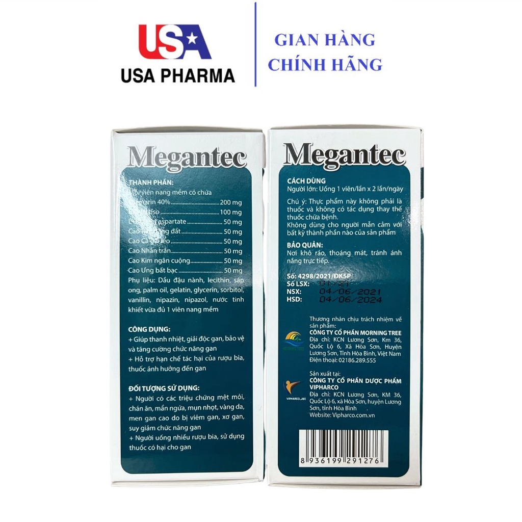Viên Uống Megatec - Giúp Thanh Nhiệt, Giải Độc Gan - Hộp 60 Viên