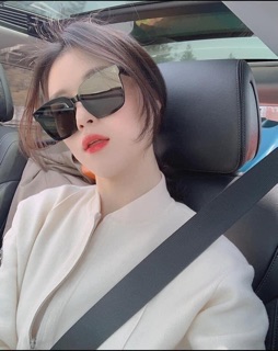 Kính Ulzzang râm đen gọng đen ( 3 chấm )