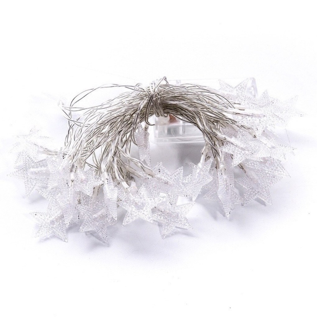 Đèn led trang trí phong ngủ, dây đèn led hình ngôi sao 3m xài pin