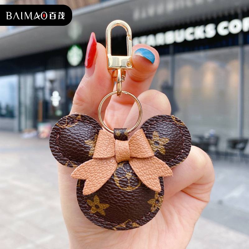 Móc Treo Chìa Khoá Hình Chuột Mickey Hoạ Tiết Thời Trang