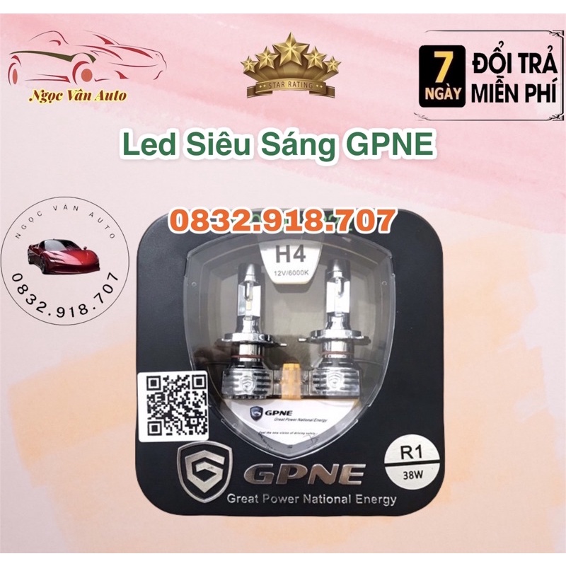 Cặp LED GPNE đủ các chân bóng H1, H4, H7, H11, H15, 9005, 9005, 9012