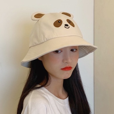 Nón Tai Bèo Chống Nắng Họa Tiết Tai Gấu Dễ Thương Cho Nữ