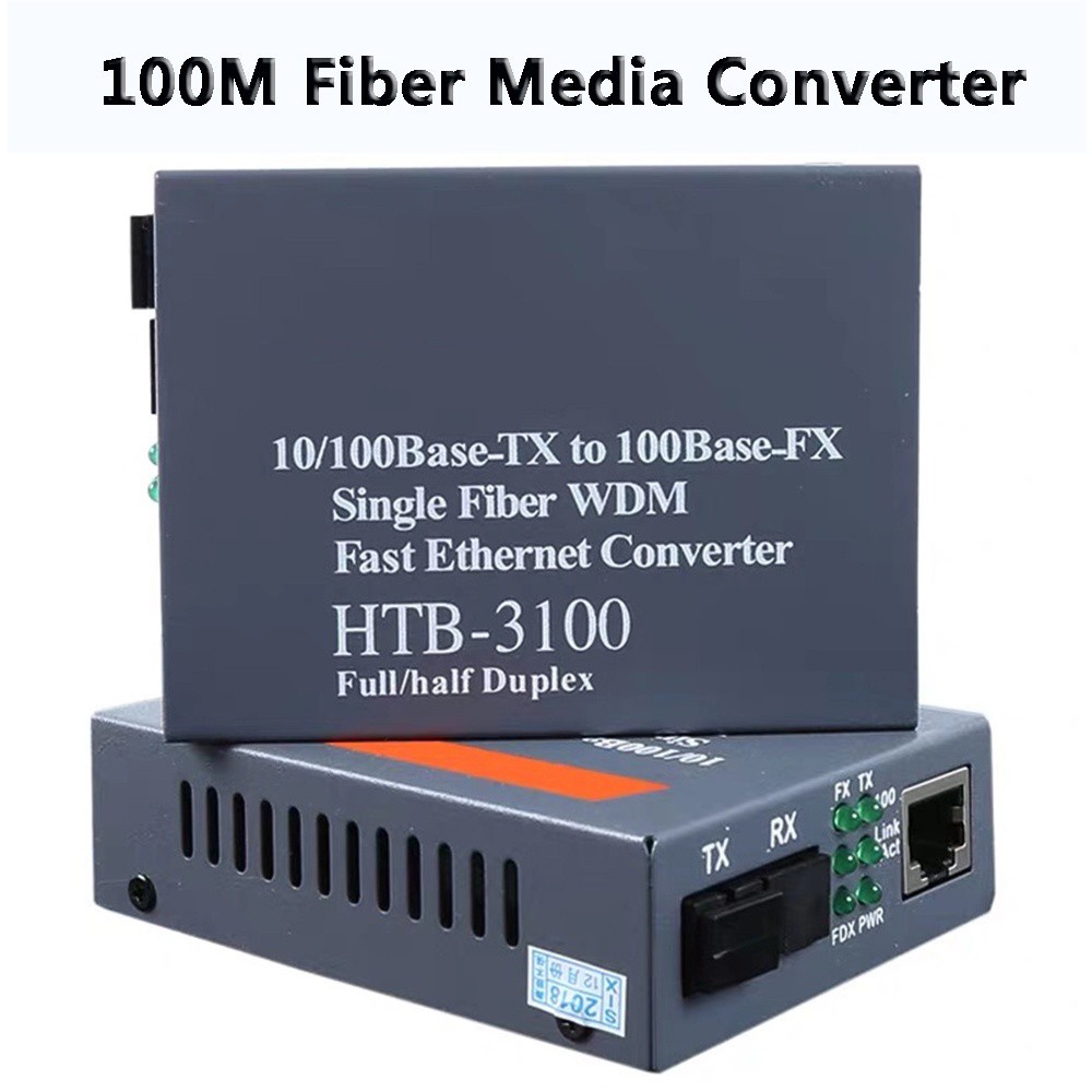 NORMAN NetLink Media Converter 1Pair Fiber Optical Ethernet Converter 25Km HTB-3100AB-25KM HTB-3100 100M Single Fiber Single mode Transceiver