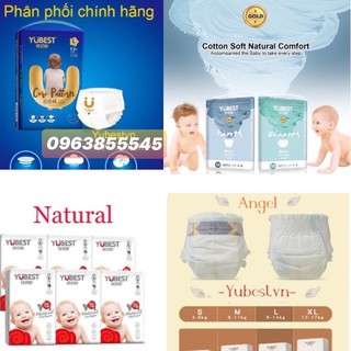 Bỉm Quần/dán Yubest Angel/Gold/Natural/Core Pattern hàng nội địa Trung Quốc size S90, M84, L78, XL72, XXL66