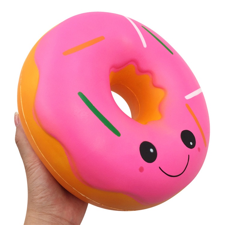 [ĐẠI KHỔNG LỒ] Squishy Bánh Kem Donus Donut Tròn Màu Hồng Cảm Xúc Đại Khổng Lồ Chính Hãng