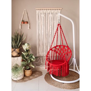 Xích đu Macrame xương cá bao gồm cần treo
