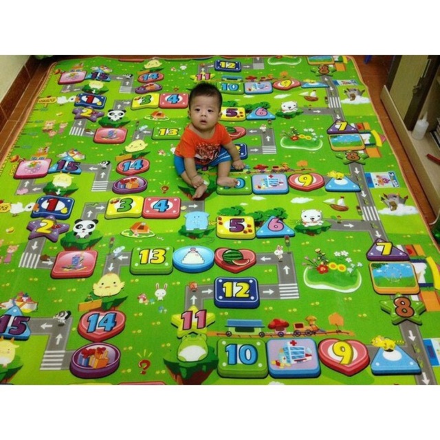 Thảm chơi mabosi 2 mặt cho bé cỡ 1,6...1,8...2,2m