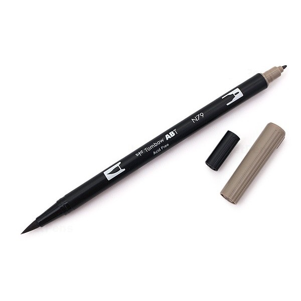 Bút lông cọ hai đầu Tombow ABT Dual Brush Pen - Brush/ Bullet - Warm Gray 2 (N79)