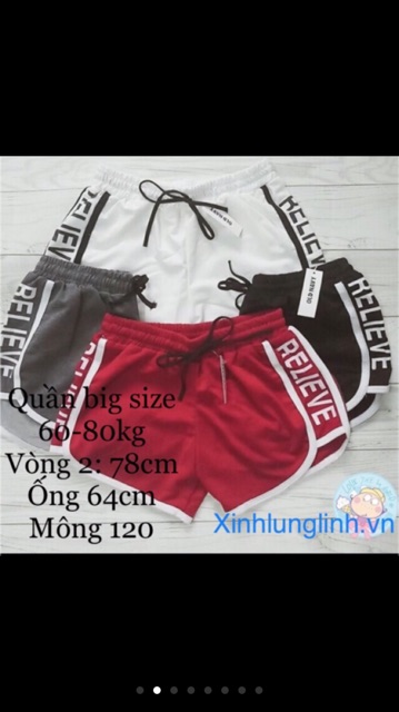 Quần đùi in chữ Bigsize (60-80Kg) | BigBuy360 - bigbuy360.vn