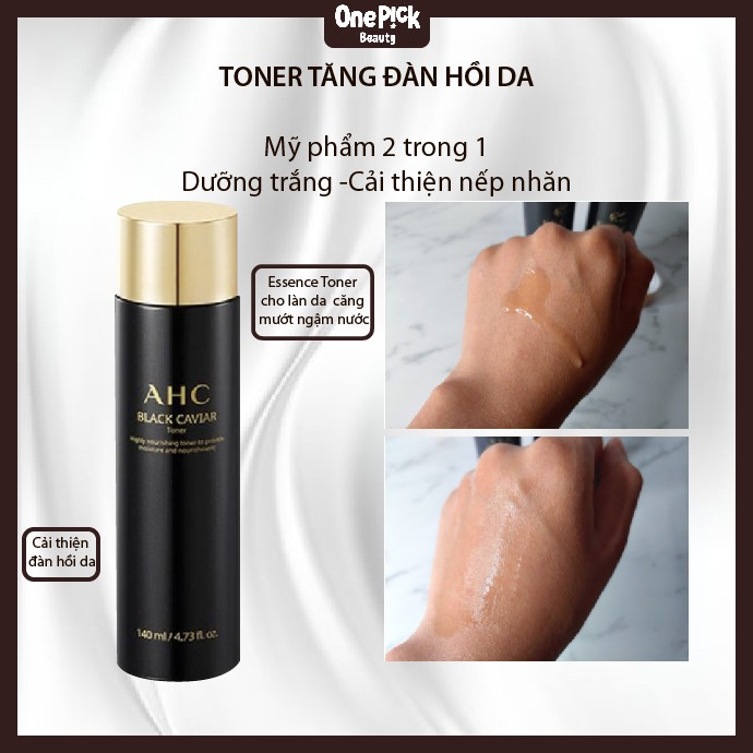 Set mỹ phẩm dưỡng da AHC BLACK CAVIAR SPECIAL chiết xuất trứng cá muối tăng độ đàn hồi dưỡng trắng cải thiện nếp nhăn