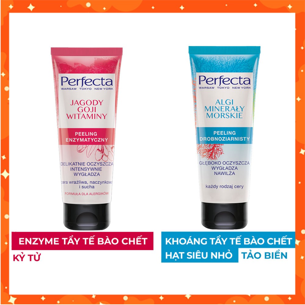 Tẩy tế bào chết da mặt, chống lão hóa, làm sạch da, dưỡng ẩm, se khít lỗ chân lông tinh chất Kỷ tử/Tảo biển PERFECTA