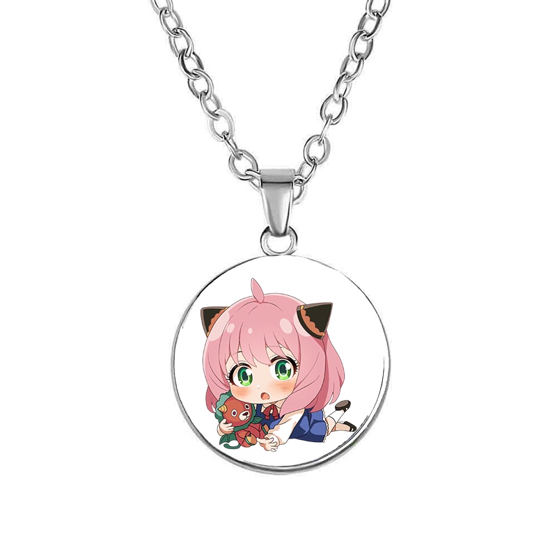 Vòng cổ in hình nhân vật SPY x Family ver nằm anime chibi xinh xắn phụ kiện trang sức