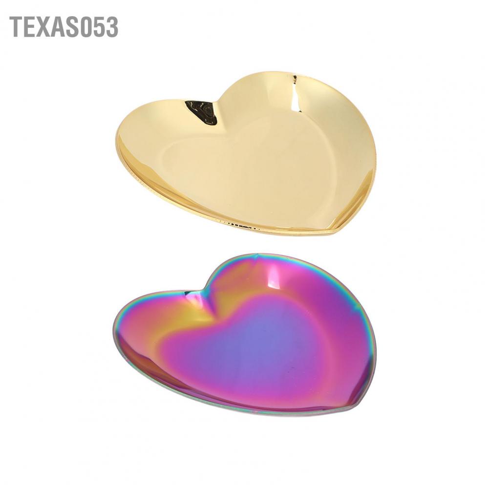 [Hàng mới về] Khay trộn màu sơn/ mỹ phẩm trang điểm/ trưng bày móng tay hình trái tim làm bằng thép không gỉ