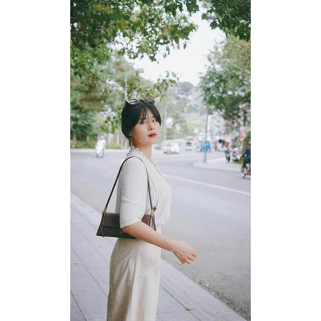 Túi xách nữ chất liệu da P.U vintag.e quai dài 62cm sang chảnh đi chơi đi làm