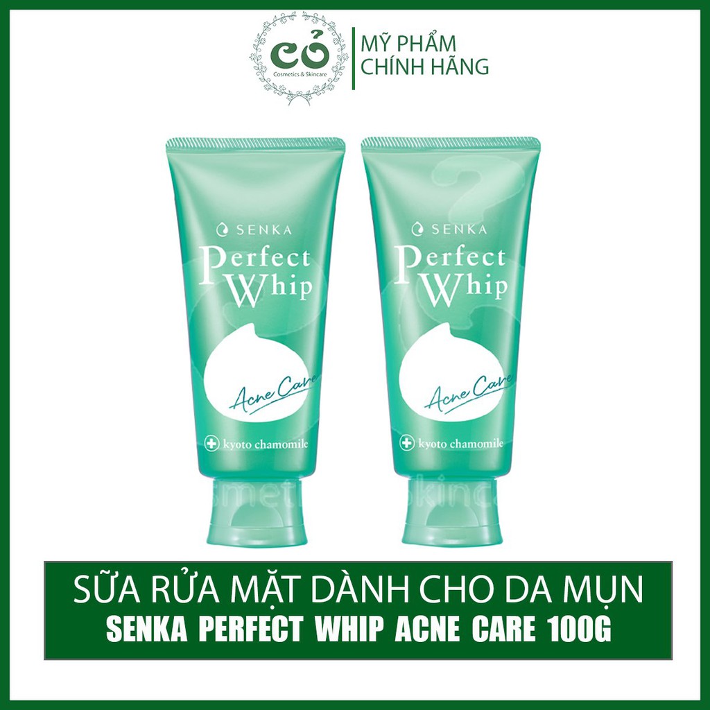 Sữa rửa mặt ngăn ngừa mụn Senka Perfect Whip Acne Care 100g